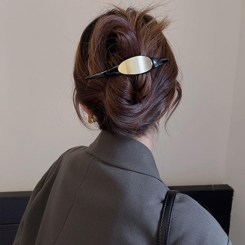 NAKANOYA Sideways Hair Claw 1 Piece Metal Alloy Metal Plastic