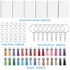 ANBOWEI 120pcs Sublimation Blanks Keyring Set with Heat Transfer MDF