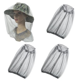 Pack of 3 Mosquito Net Head Mosquito Head Net Mosquito Net Head Hat Mosquito Mask Mosquito Hat Head Net Mosquito Net Hat for Fishing Camping Climbing Cycling Beekeeping Hiking