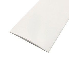 White, Flat Laminate to Tile Threshold Bar, PVC Transition Profile, Self-Sticking Vinyl Edge Trim for Floor Gap, Carpet to Floor Seam Joining Strip