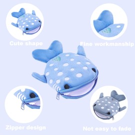 3 Pcs Shark Coin Purse, Mini Change Purses, Small Cartoon Coin Pouch, Shark Zipper Wallet, Portable Shark Coin Purse, Mini Cute Change Purses, for Coins, Lipstick, Keys, Headphones
