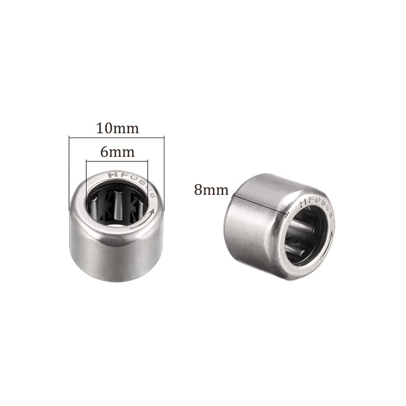 Kozelo 10pcs HF0608 Needle Roller Bearings 6mm x 10mm x