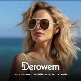 Retro Aviator Polarized Sunglasses for Women Vintage Trendy Classic Designer Style Womens Shades Sun Glasses UV400 Protection