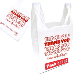 Concession Essentials Thank You Bags Pack of 350ct, white