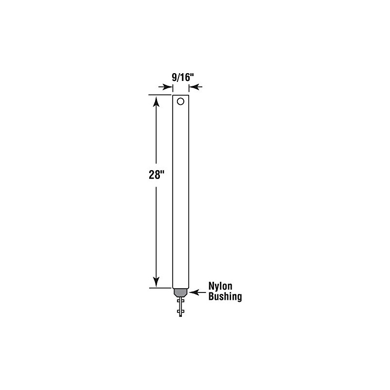 Prime-Line FH 2820 9/16 In. x 28 In. Spiral Tilt