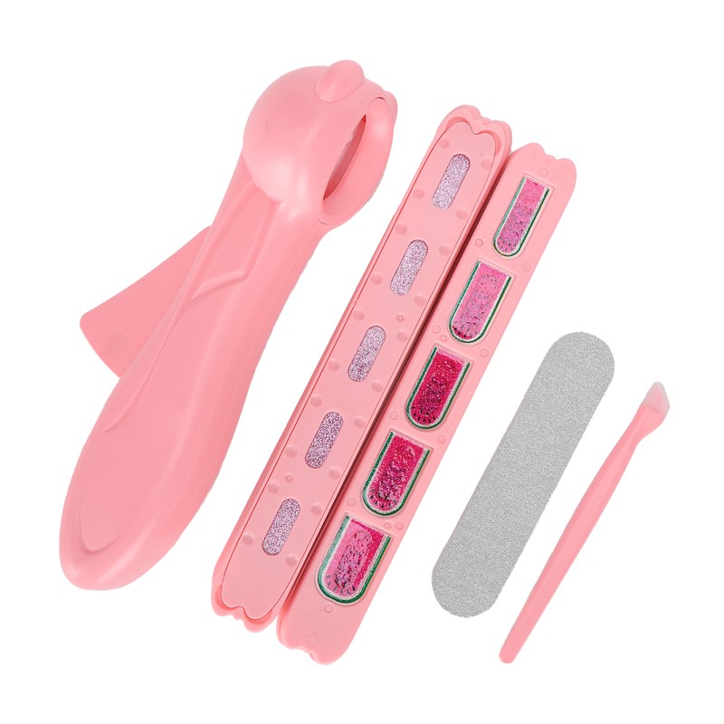 Nail Stamper Machine Set Nail File Nail Glitter Stickers Children