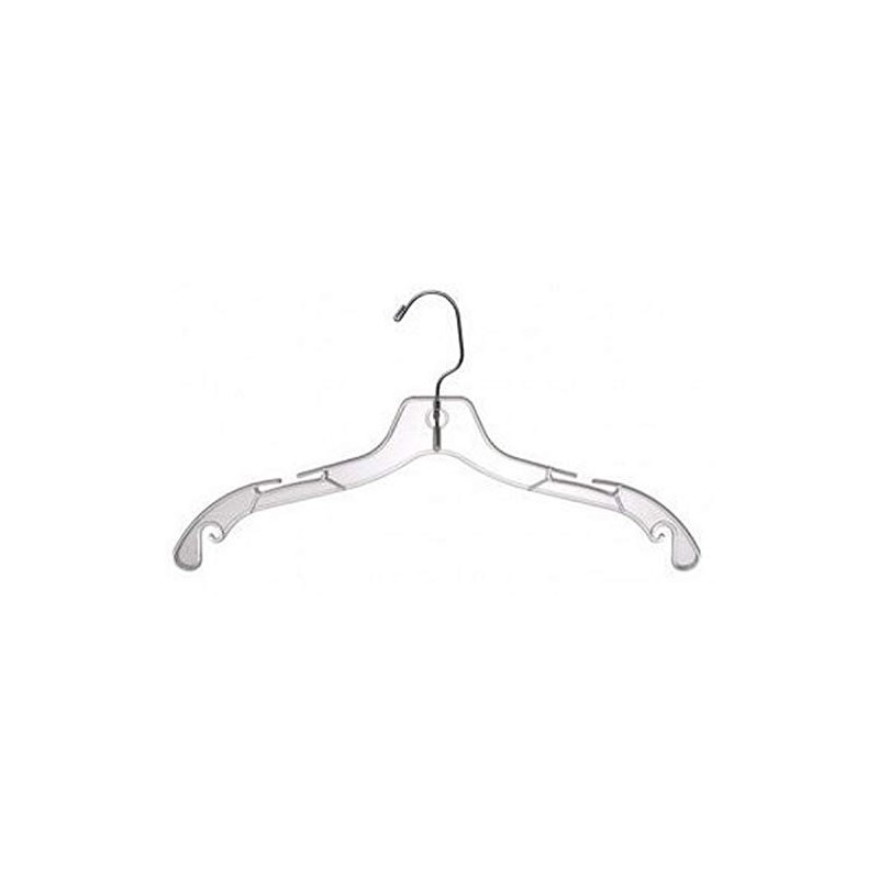 Only Hangers Clear Plastic 17" Dress Hanger (Box of 50)
