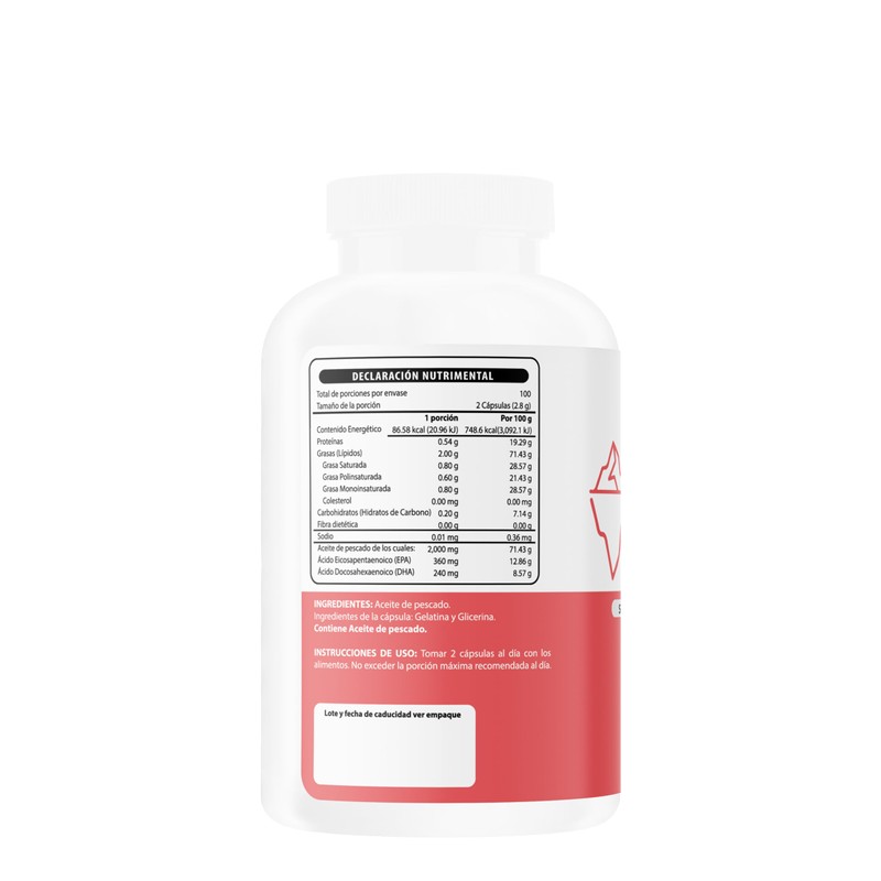 Wellthy Acrtic Omega 3 Softgel 200 Cápsulas. 360mg EPA, 240mg