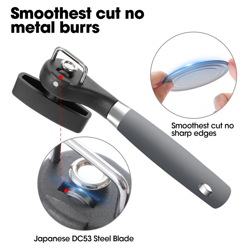 Beneno Can Opener, Manual Side Safe Cut Can Opener Smooth