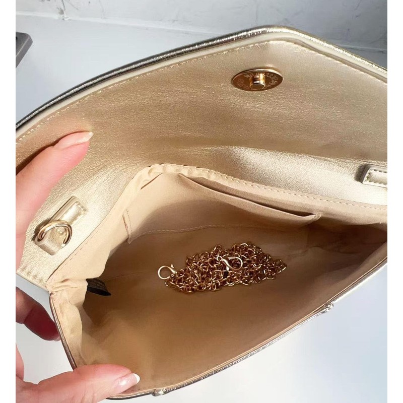 LeahWard Evening Clutch Purse, Chain Strap, Tassel Detail, Envelope Design