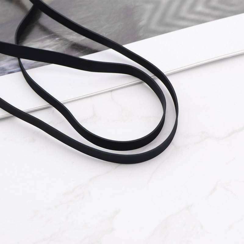 Create idea Pack of 2 Black Rubber Record Straps for