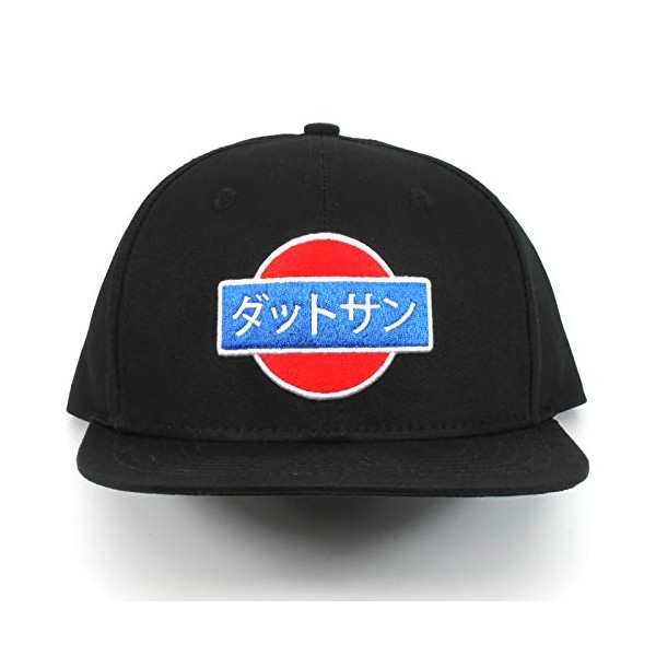 Rotary13B1 Datsun Kanji Baseball Cap - Flat Brim Black Hat
