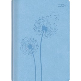 Ladytimer Grande Deluxe Sky 2024 Pocket Calendar A5 (15 x 21 cm) Tucson Cover with Embossed Motif Weekly 128 Pages Alpha Edition