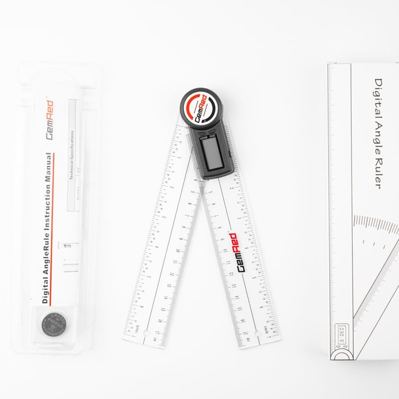 GemRed Digital Protractor Enhanced ABS Ruler