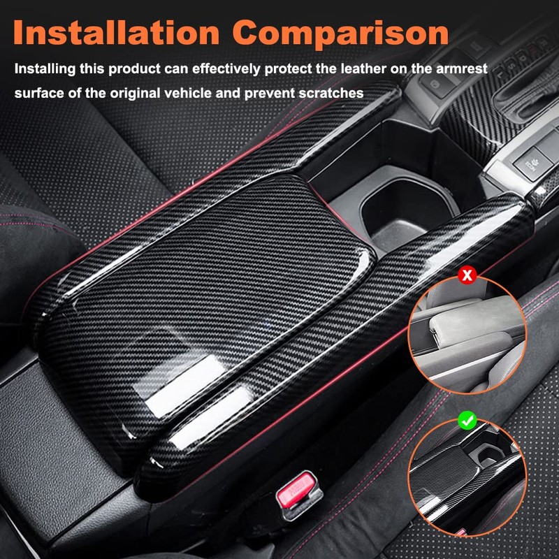ATNVIDSG Center Console Armrest Box Panel Protect Decorate Covers Compatible
