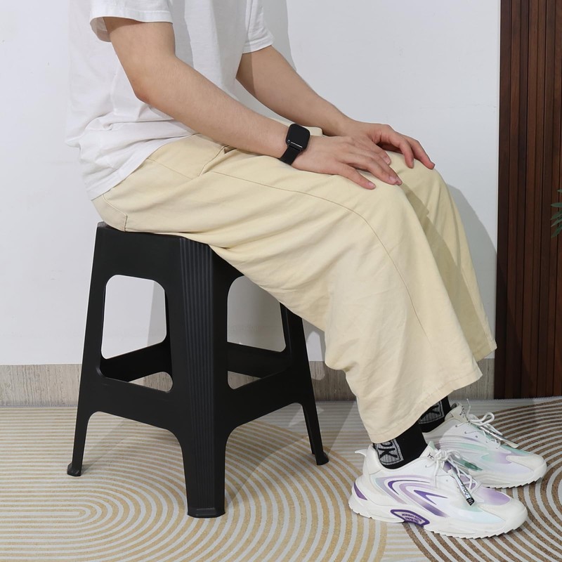 Qqbine 12 Packs Plastic Nesting Stack Stools, Stackable Stool Set,