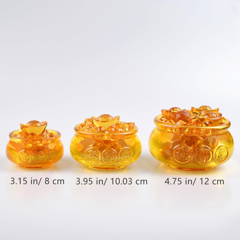 AOFEGRLT 3.15" Glass Wealth Bowl with 1 Large & 42