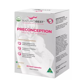 NaturoBest NEW NaturoBest Preconception Multi for Women 60 Capsules Exp 07/26