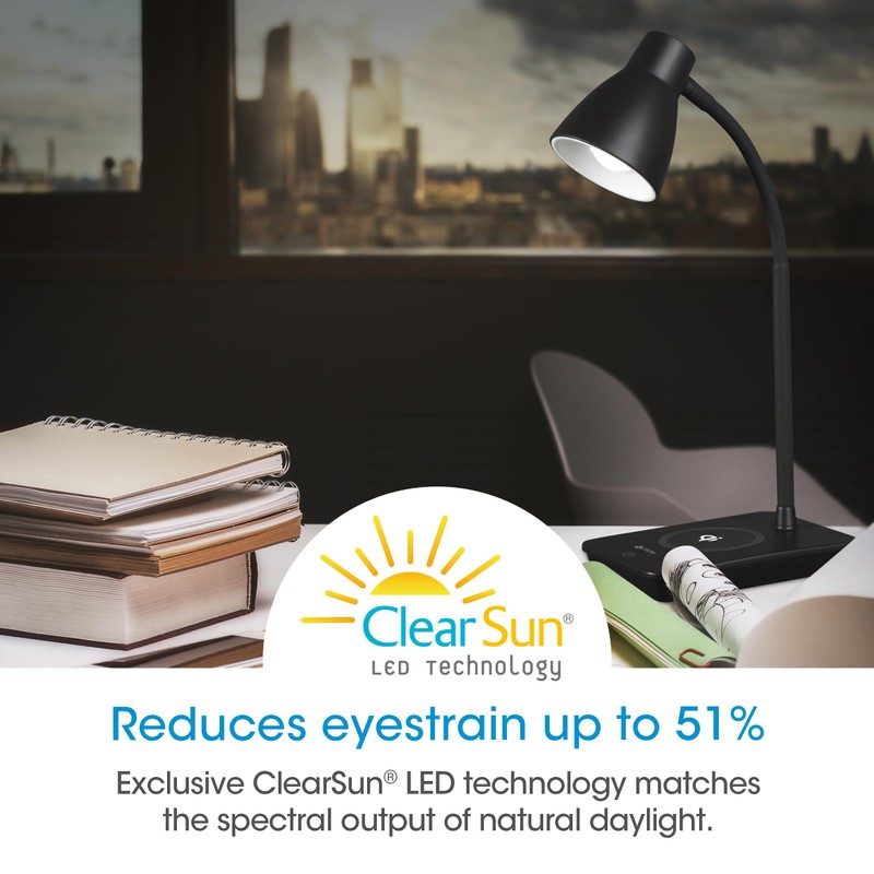 Ottlite Infuse LED Desk Lamp with Wireless Charging