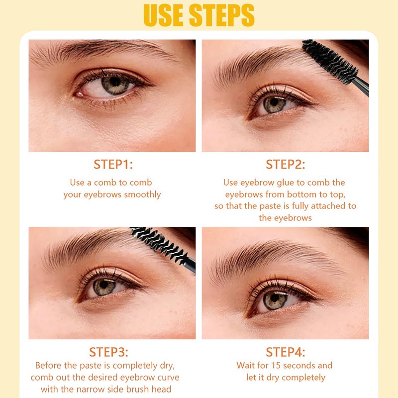 Long-lasting Eyebrow Styling Glue - 2-in-1 Gel for Defined Brows