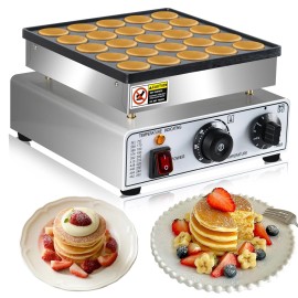 SIJIDING Mini Pancake Maker 25pcs Dutch Pancake Maker 950W Mini Pancakes Maker Machine...