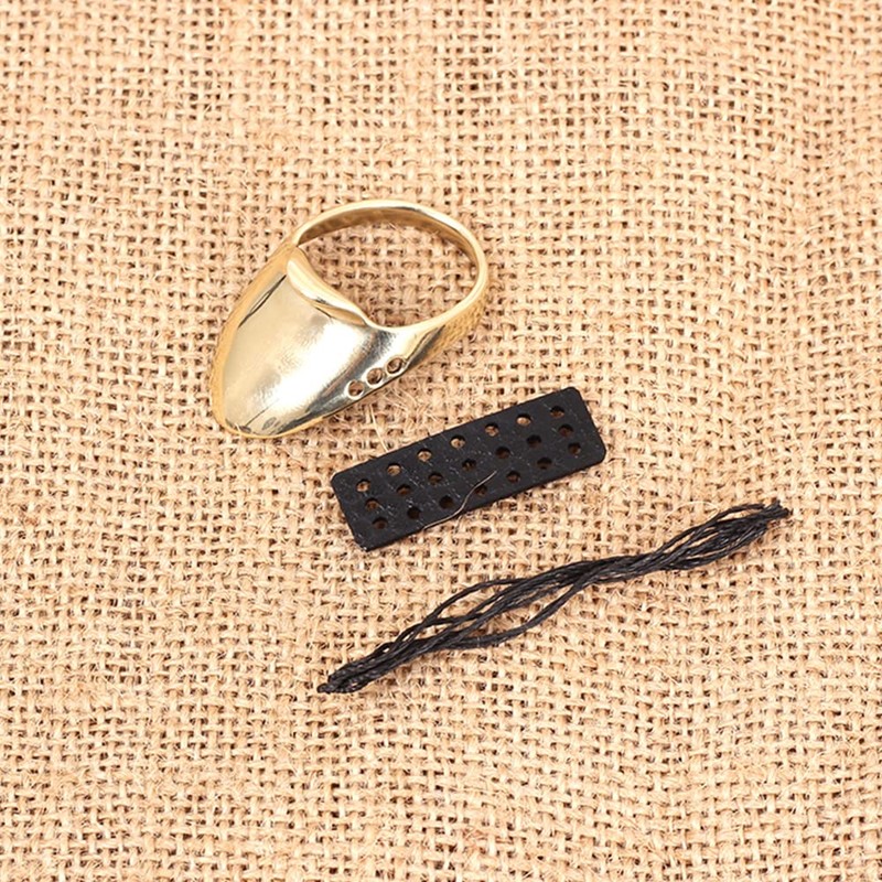 SOPOGER Archery Thumb Ring Horse Bow Brass Thumb Draw Release