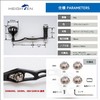 HEIGHTEN Improved 2.8/1.8 inches (70/45 mm) Reel Handle Shimano Daiwa