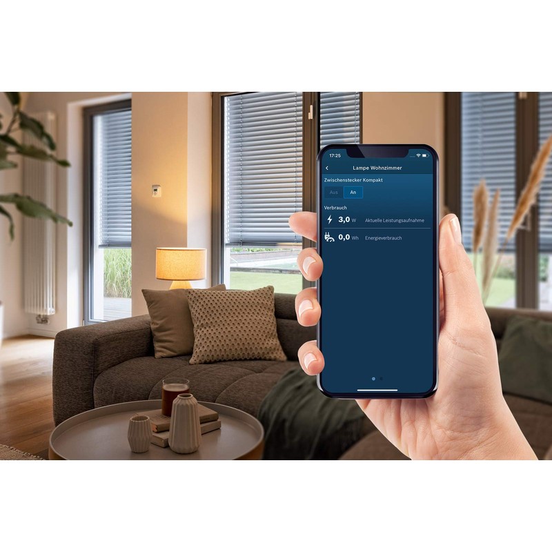 Bosch Smart Home Compact Adapter Plug, Smart Plug with App