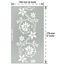 Aleks Melnyk No.510 Metal Stencils, Swirls, Ornaments, Flowers Vine, Patterns, Border, Small Stencils, 3 PCS, Templates for Wood Burning, Engraving, Crafting, Scrapbook, Art, Ornate