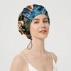 Zewurtuw 2 PCS Shower Cap Adjustable Reusable Double Waterproof Layer