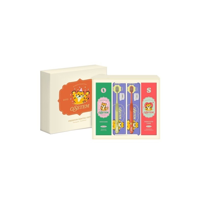 Osstem Dental Care Gift Set (2 Toothpastes + 2 Toothbrushes)