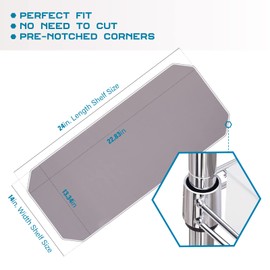 BRIAN & DANY Wire Shelf Liner 14" X 24", Heavy Duty Shelf Liners for Wire Shelving, Waterproof Protector Mats, Set of 3, Charcoal