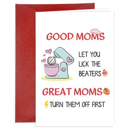 HEYINSHEN Funny Mother’s Day Card with Envelope Cute Mothers Day Card First Birthday Cards for Mom Unique Mothers Day Cards Gifts for Women Cute Mother Birthday Card From Daughter Son