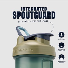 BlenderBottle Classic V2 Shaker Bottle Perfect for Protein Shakes and Pre Workout, 20oz, Full Color Tan