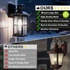 Superyofo 15inch Large Outdoor Wall Lights,Modern Black Exterior Wall Light