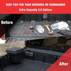 LitMiRaCle Removable Cargo Storage Box for Can-Am Defender HD5/ HD8/ HD10/ Max HD8/ Max HD10 2016-2022 / Commander 2021 2022, Rear Bed Trunk Storage Bin for Can am Defender Commander, 1PCS