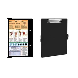 JEBBLAS Handy Foldable Solid Clipboard, Easy to Carry, Around in Scrub Pocket Folds and Fits Into The White Coat Pocket for Physicians, Interns, Residents, Nurses, Healthcare Professional,Black