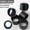6 Pcs Black Light Socket Shade Rings, Metal Lamp Shade