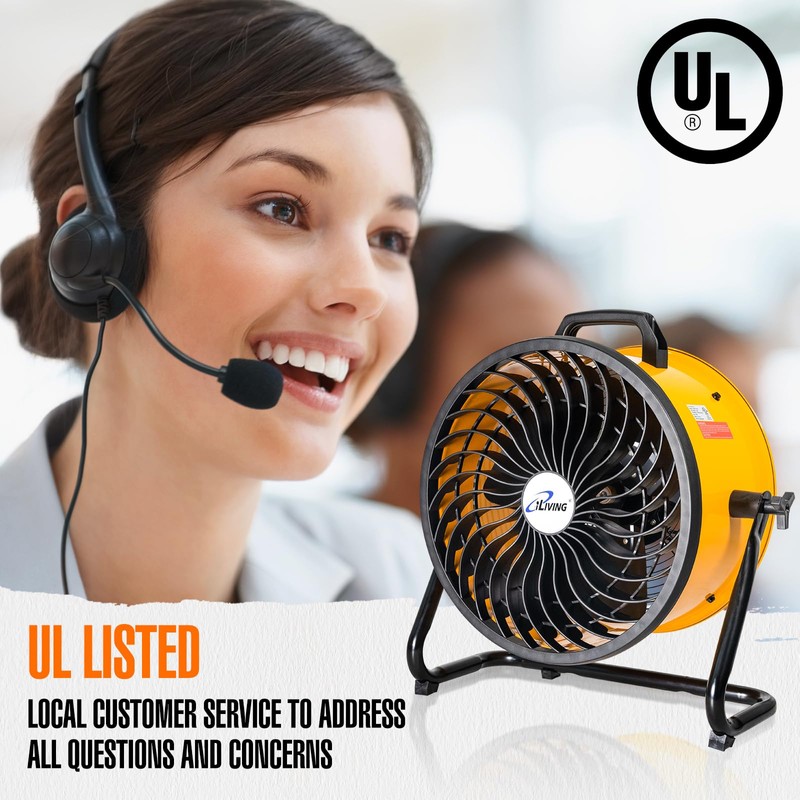 iLiving 16 in. Low Noise Turbo Fan 2687 CFM 3-Speed