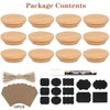 Oui Yogurt Lids Set - Bamboo & Wooden, Silicone Sealed,