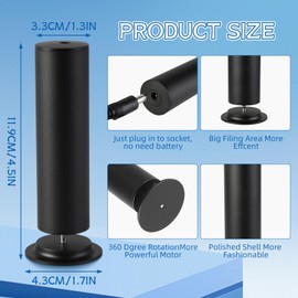 Electric Foot File Callus Remover, Dermave Electric Foot Callus Remover, Electric Callus Remover for Feet, Pain-Free Electric Callus Remover for Feet with 60pcs Sanding Discs Adjustable Speed (Black)