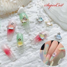 Nail Art Moonstone Planet Star Parts 2-Pack (12 Types) / 네일아트 문스톤 플래닛 행성 별 파츠 2개입 12종