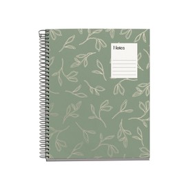 Miquelrius - A5 notebook (148 x 210 mm), 100 ruled sheets of 70 g/m², rigid cardboard cover, 4 colour bands, spiral, 2 holes, lined notebook, cute stationery, sheets