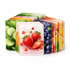 Pack de 20 Piezas Mascarillas Hidratantes con Extractos Naturales  Skincare Coreano K-Beauty para Cuidado del Rostro