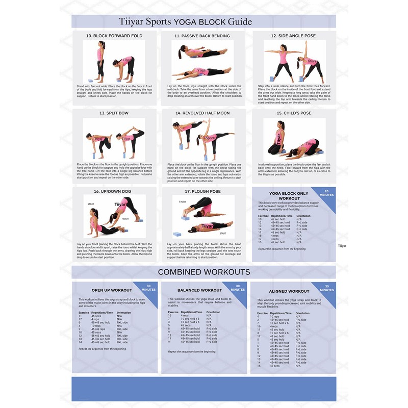 Teeyar Yoga Blocks Set - 2 Pack Odourless High Density(Hard)