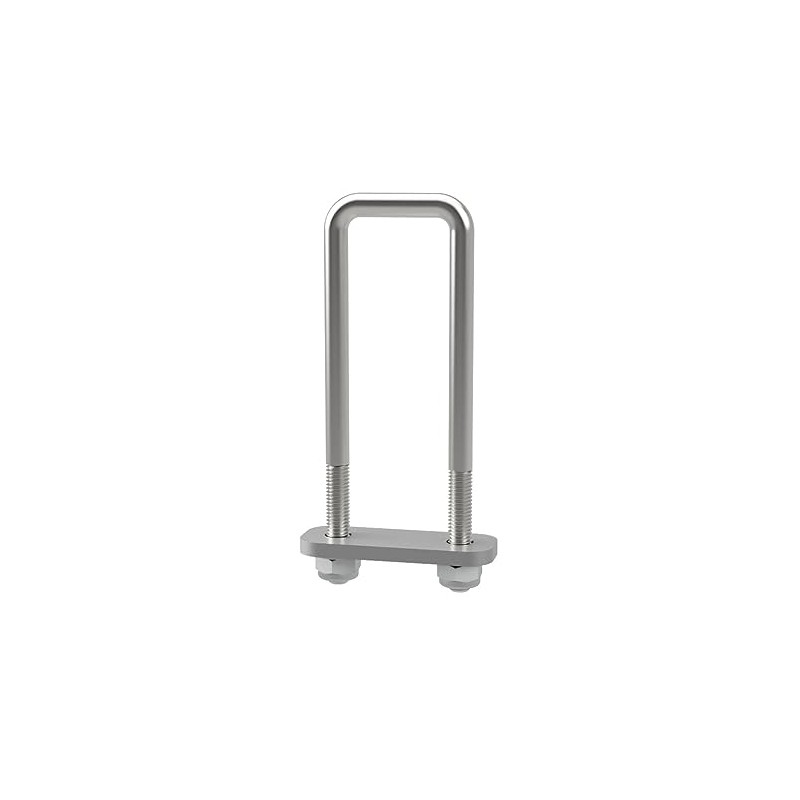 SUPROD U-bolt M10 with clamping plate and stop nuts, Sliphilfe