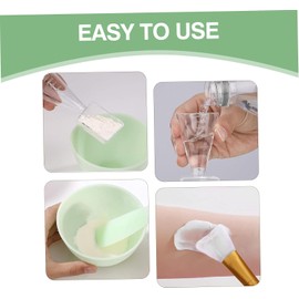 Juego de cuencos para mezclar mascarillas 5 en 1 Herramientas de belleza DIY Incluye aplicador mascarillas faciales silicona, varilla para mezclar, cepillo, cuenco y taza medidora para mujer