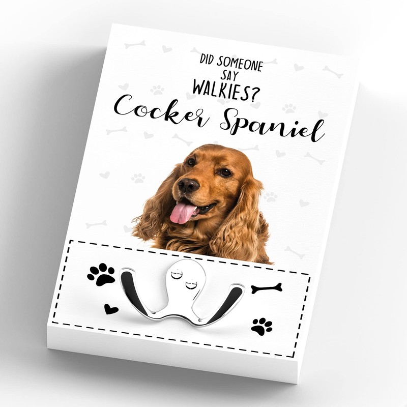 Global Designs Walkies Cocker Spaniel Themed Wall Hung Lead Hook