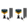 Lancoon 2 Pack Solar Motion Sensor Alarm Outdoor 360°Motion Detector
