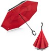 G4Free 62 Inch Large Reverse Umbrella with C-Shaped Handle, Windproof